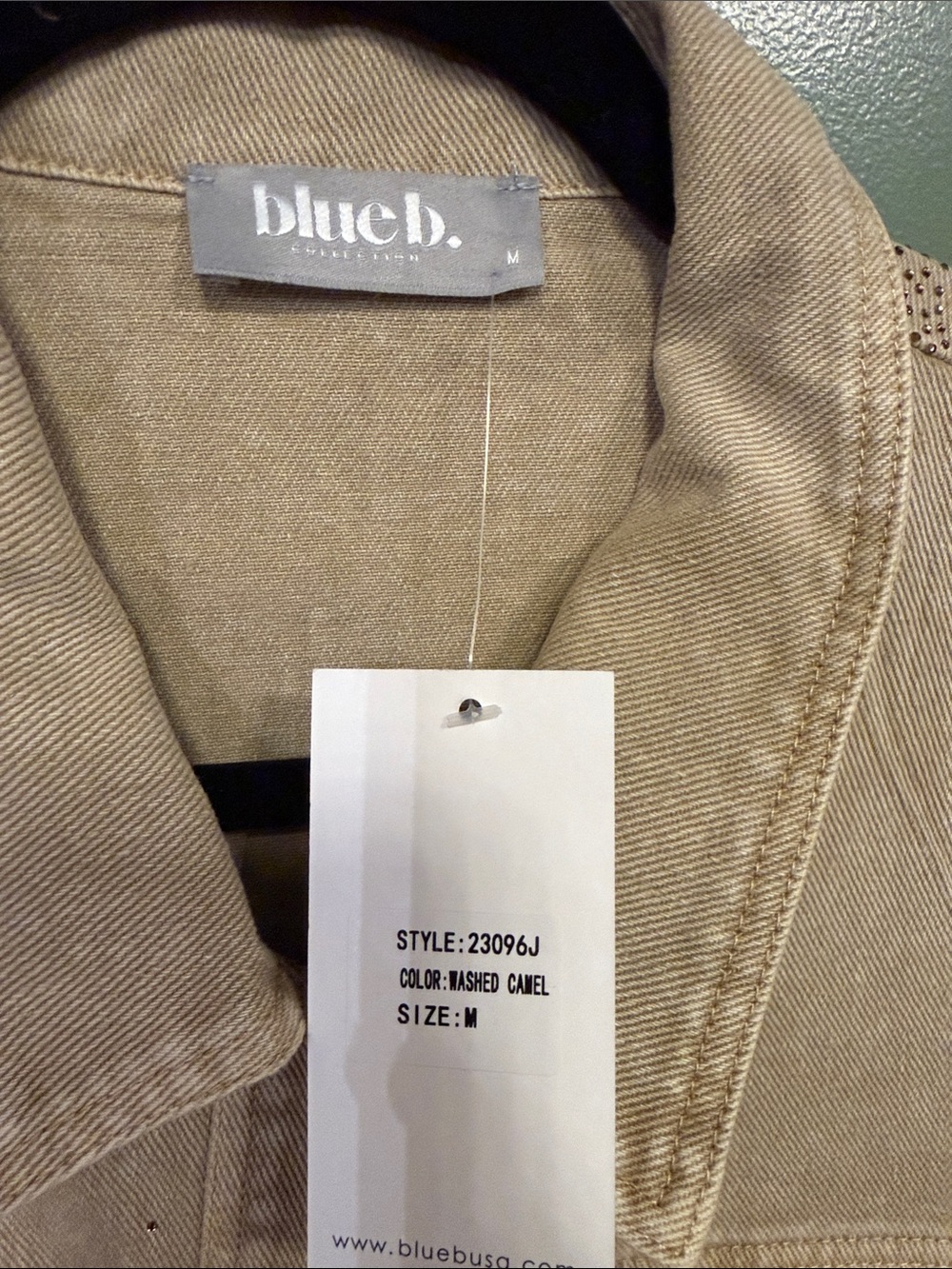 BiBi Taupe Studded Denim Jacket - Picture 5 of 7